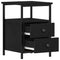 vidaXL Bedside Cabinets 2 pcs Black Oak 34x35.5x50 cm Engineered Wood