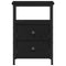 vidaXL Bedside Cabinets 2 pcs Black Oak 34x35.5x50 cm Engineered Wood