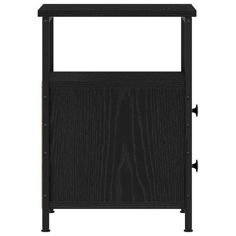 vidaXL Bedside Cabinets 2 pcs Black Oak 34x35.5x50 cm Engineered Wood