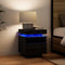vidaXL Bedside Cabinet Black oak 40 x 39 x 48.5 cm Engineered wood