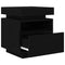 vidaXL Bedside Cabinet Black oak 40 x 39 x 48.5 cm Engineered wood