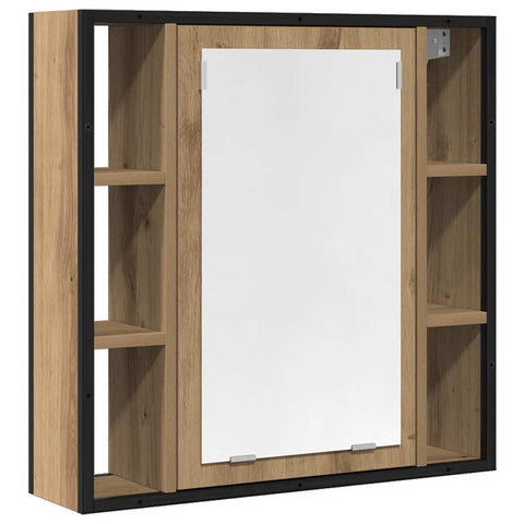 vidaXL Bathroom Mirror Cabinet Artisan Oak 60x16x60 cm Engineered Wood