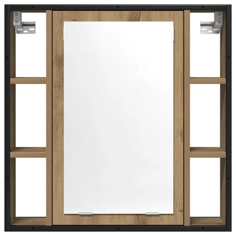 vidaXL Bathroom Mirror Cabinet Artisan Oak 60x16x60 cm Engineered Wood