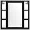 vidaXL Bathroom Mirror Cabinet Black Oak 60x16x60 cm Engineered Wood