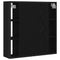 vidaXL Bathroom Mirror Cabinet Black Oak 60x16x60 cm Engineered Wood