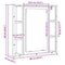 vidaXL Bathroom Mirror Cabinet Black Oak 60x16x60 cm Engineered Wood