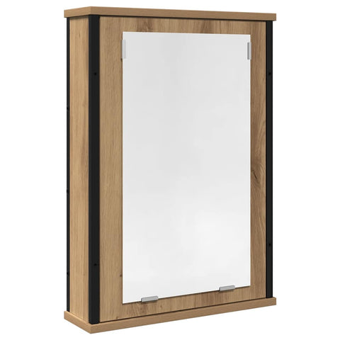 vidaXL Bathroom Mirror Cabinet Artisan Oak 42x12x60 cm Engineered Wood
