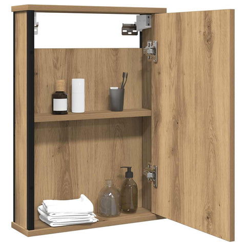 vidaXL Bathroom Mirror Cabinet Artisan Oak 42x12x60 cm Engineered Wood