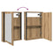 vidaXL Bathroom Mirror Cabinet Artisan Oak 42x12x60 cm Engineered Wood
