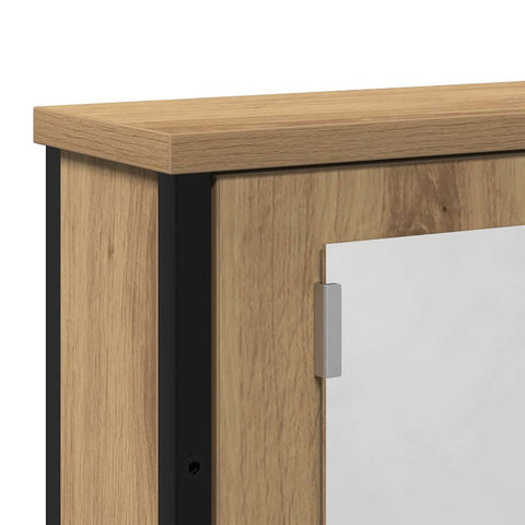 vidaXL Bathroom Mirror Cabinet Artisan Oak 42x12x60 cm Engineered Wood