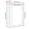 vidaXL Bathroom Mirror Cabinet Artisan Oak 42x12x60 cm Engineered Wood