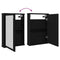 vidaXL Bathroom Mirror Cabinet Black Oak 42x12x60 cm Engineered Wood