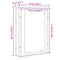 vidaXL Bathroom Mirror Cabinet Black Oak 42x12x60 cm Engineered Wood