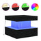 vidaXL Coffee Table with LED Lights Black Oak 50x50x40 cm