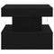 vidaXL Coffee Table with LED Lights Black Oak 50x50x40 cm