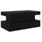 vidaXL Coffee Table with LED Lights Black Oak 90x50x40 cm