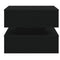 vidaXL Coffee Table with LED Lights Black Oak 50x50x40 cm