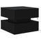 vidaXL Coffee Table with LED Lights Black Oak 50x50x40 cm