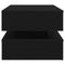 vidaXL Coffee Table with LED Lights Black Oak 90x50x40 cm
