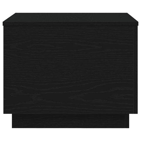 vidaXL Coffee Table with LED Lights Black Oak 50x50x40 cm
