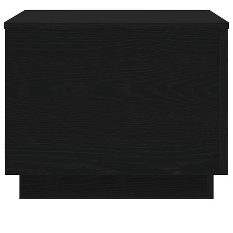 vidaXL Coffee Table with LED Lights Black Oak 50x50x40 cm