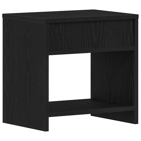 vidaXL Bedside Cabinet Black Oak 40x30x40 cm Engineered Wood