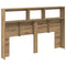 vidaXL Headboard Cabinet with LED Artisan Oak 160x17x102 cm