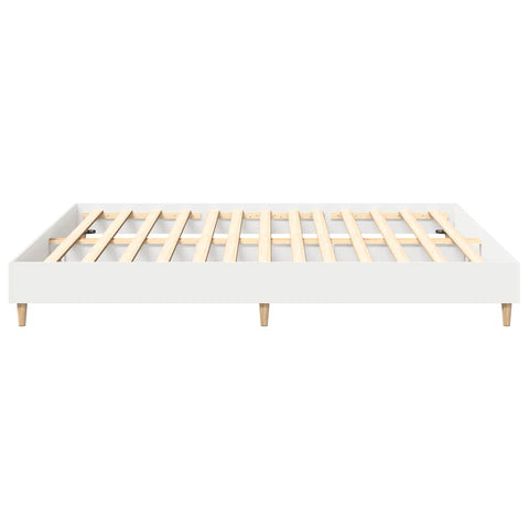 vidaXL Bed Frame No Mattress White 200x200 cm Engineered Wood