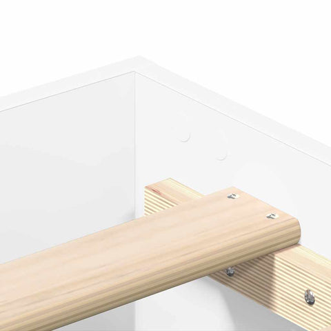 vidaXL Bed Frame No Mattress White 200x200 cm Engineered Wood