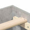 vidaXL Bed Frame No Mattress Concrete Grey 200x200 cm Engineered Wood