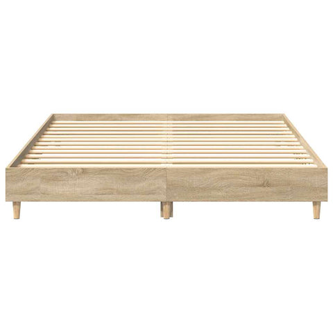 vidaXL Bed Frame No Mattress Sonoma Oak 150x200 cm King Size Engineered Wood