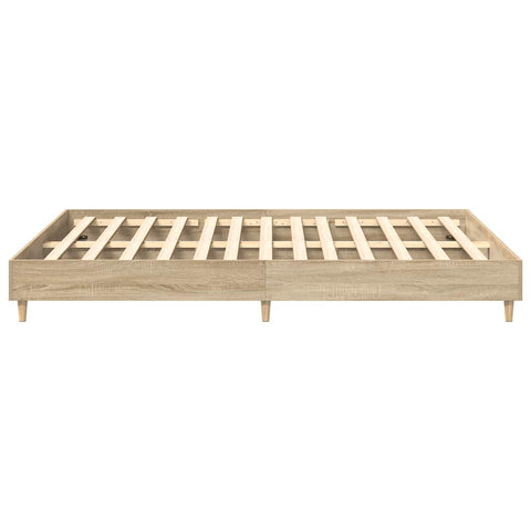 vidaXL Bed Frame No Mattress Sonoma Oak 150x200 cm King Size Engineered Wood