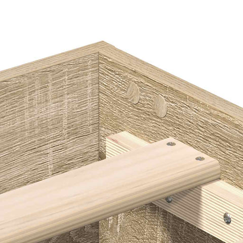 vidaXL Bed Frame No Mattress Sonoma Oak 150x200 cm King Size Engineered Wood