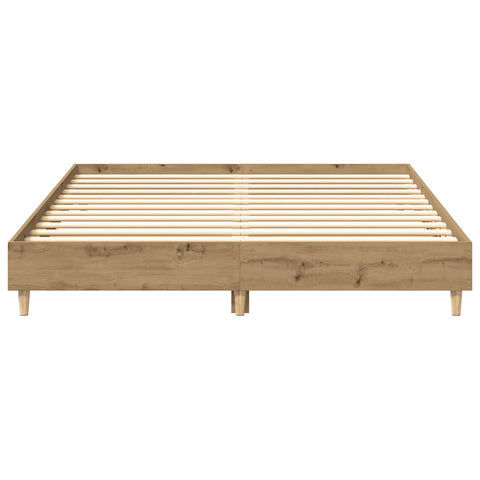vidaXL Bed Frame No Mattress Artisan Oak 140x200 cm Engineered Wood