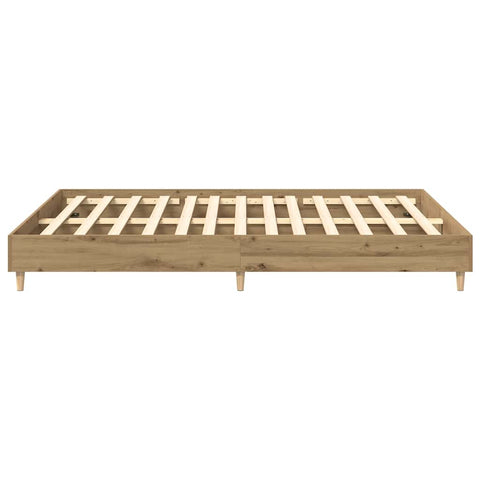 vidaXL Bed Frame No Mattress Artisan Oak 140x200 cm Engineered Wood