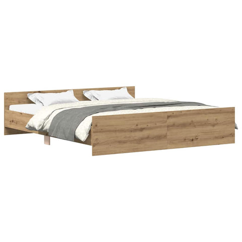 vidaXL Bed Frame without Mattress Artisan Oak 180x200cm Engineered Wood