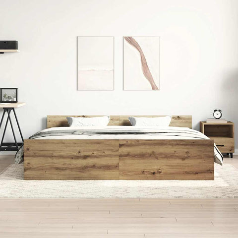 vidaXL Bed Frame without Mattress Artisan Oak 180x200cm Engineered Wood