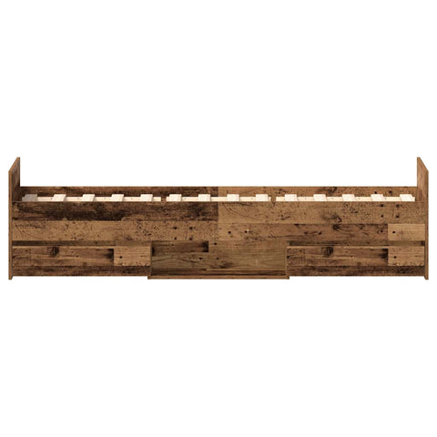 vidaXL Bed Frame without Mattress Old Wood 90x200cm Engineered Wood