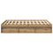 vidaXL Bed Frame without Mattress Artisan Oak 120x200cm Engineered Wood