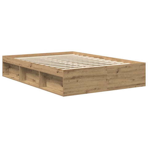 vidaXL Bed Frame without Mattress Artisan Oak 140x200cm Engineered Wood