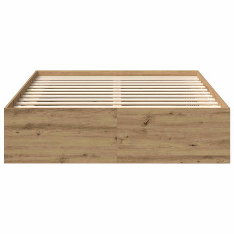 vidaXL Bed Frame without Mattress Artisan Oak 140x200cm Engineered Wood