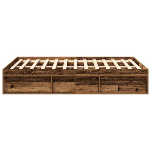 vidaXL Bed Frame without Mattress Old Wood 160x200cm Engineered Wood
