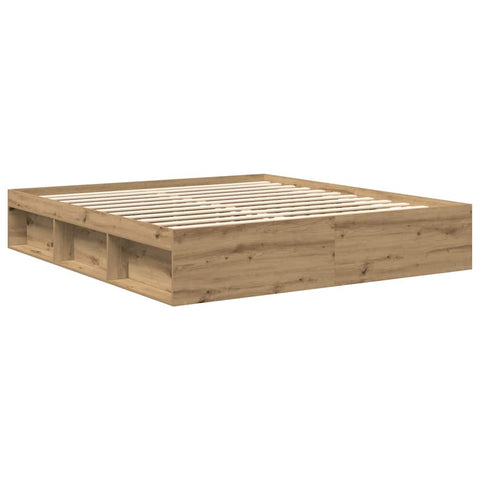 vidaXL Bed Frame without Mattress Artisan Oak 180x200cm Super King Engineered Wood