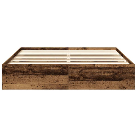 vidaXL Bed Frame without Mattress Old Wood 200x200cm Engineered Wood