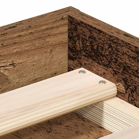 vidaXL Bed Frame without Mattress Old Wood 200x200cm Engineered Wood