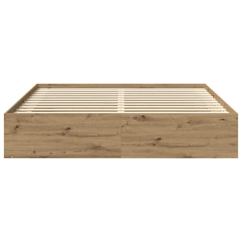 vidaXL Bed Frame without Mattress Artisan Oak 200x200cm Engineered Wood