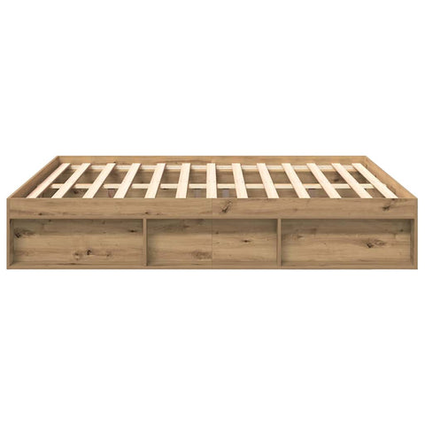 vidaXL Bed Frame without Mattress Artisan Oak 200x200cm Engineered Wood