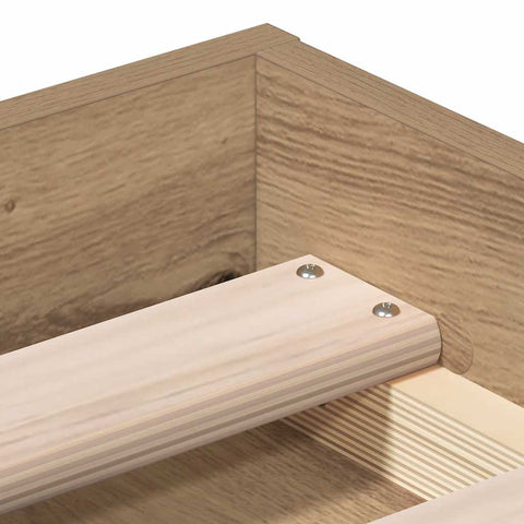 vidaXL Bed Frame without Mattress Artisan Oak 200x200cm Engineered Wood