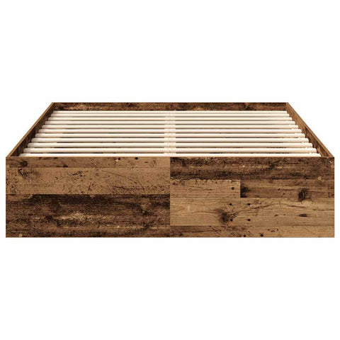 vidaXL Bed Frame without Mattress Old Wood 120x190cm Small Double Engineered Wood