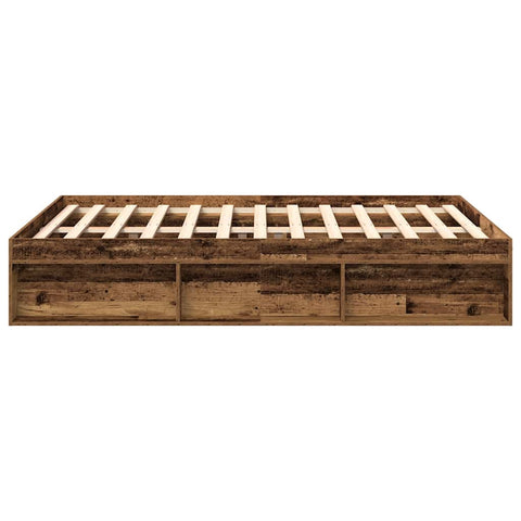 vidaXL Bed Frame without Mattress Old Wood 120x190cm Small Double Engineered Wood